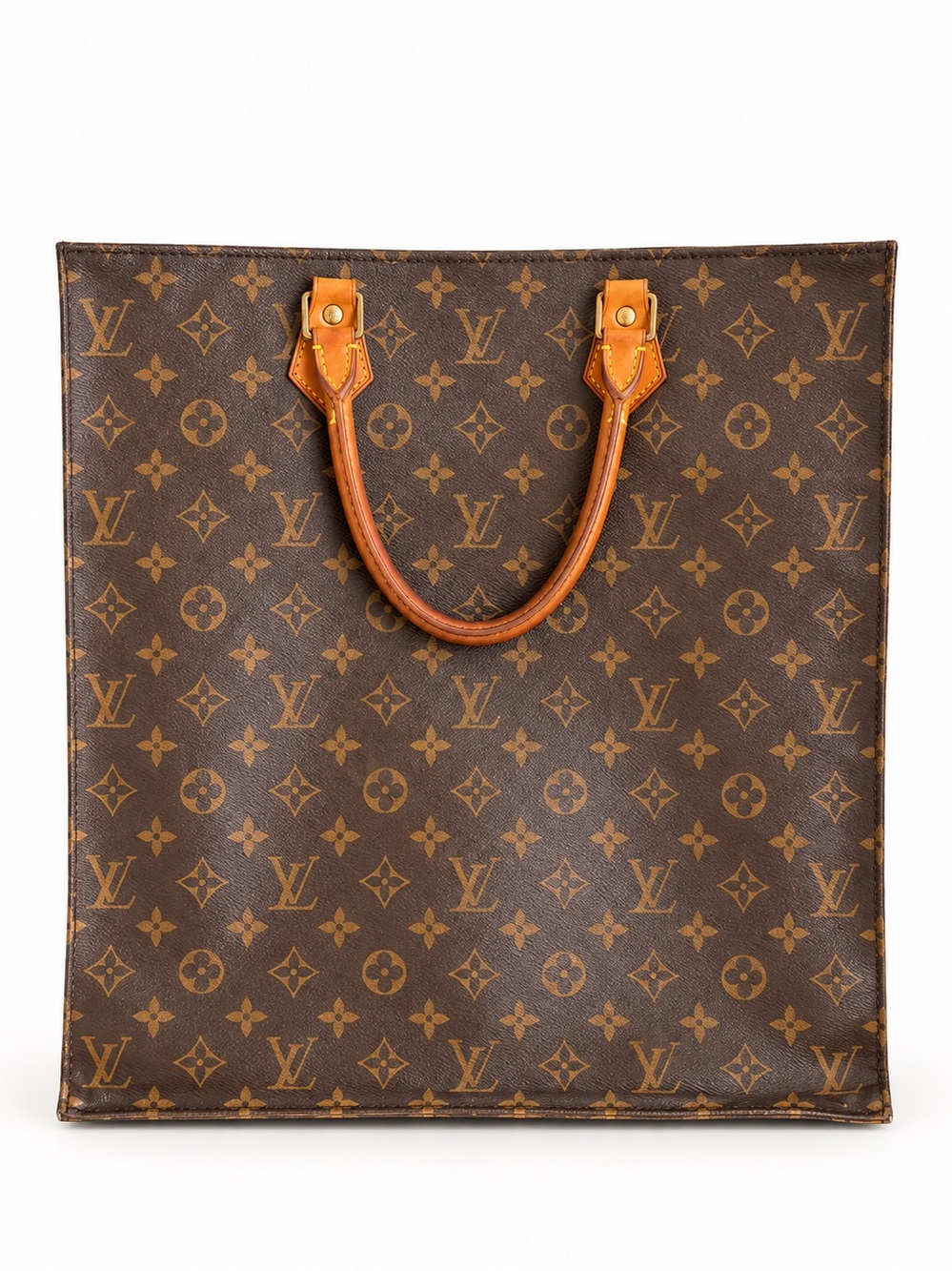 Louis Vuitton Sac Plat Monogram Canvas Brown Tote Bag